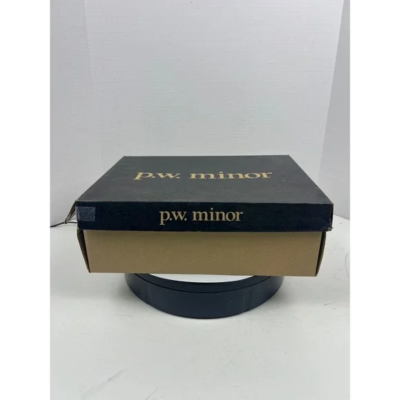P W Minor Women's Black Leather Double Strap Arch Support Comfort Shoes Size 10